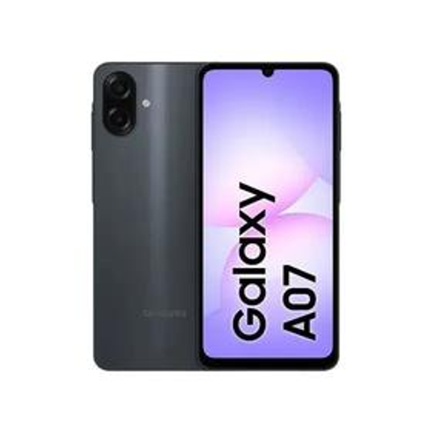 Smartphone Samsung Galaxy A07 128GB - Preto, 4G, RAM 4GB, Câmera 50MP + Selfie 8MP, Tela 6,7