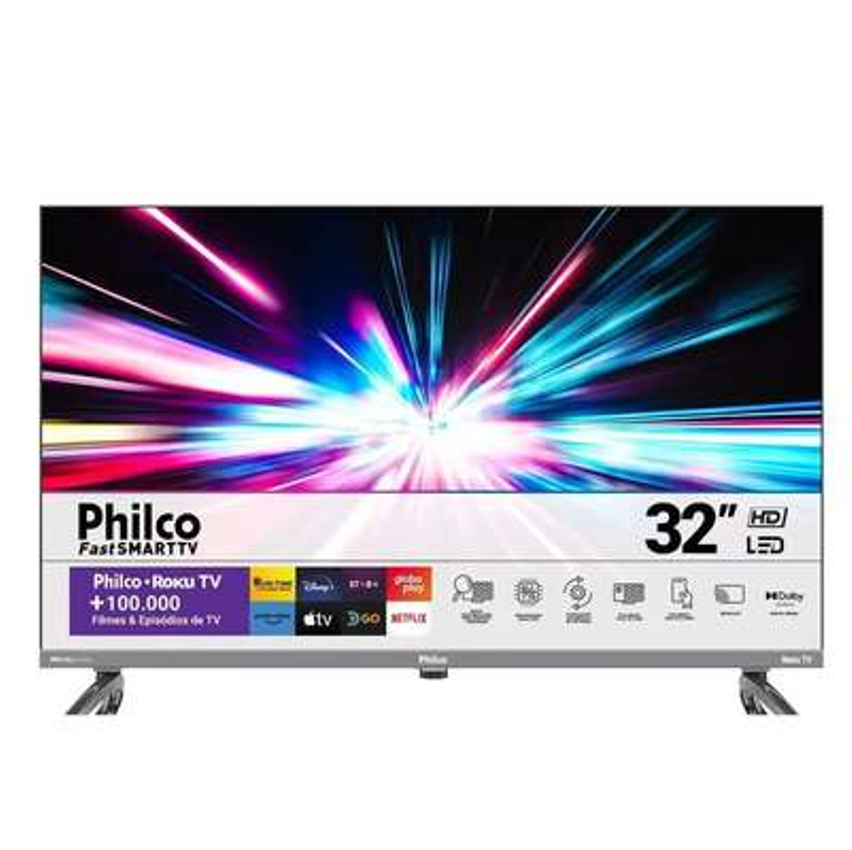 Smart TV 32” Philco PTV32K34RKGB LED Roku TV