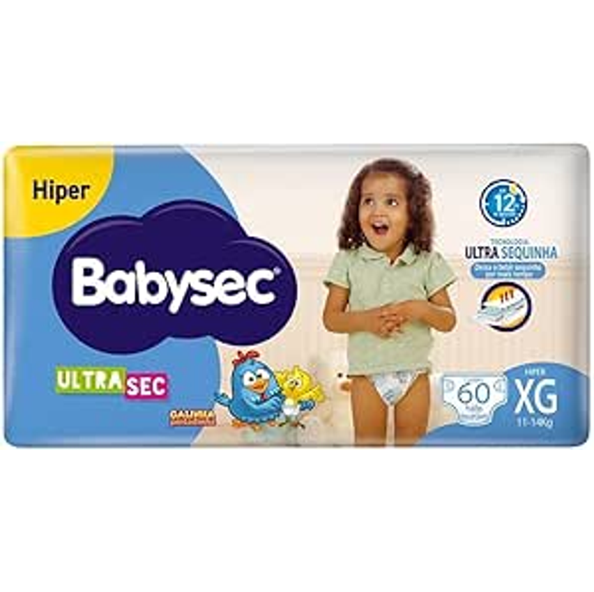 Babysec Fralda Ultrasec Galinha Pintadinha Azul Xg 60 Unidades
