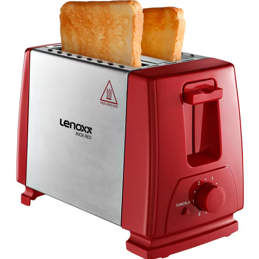 Torradeira Inox Red PTR203 - Lenoxx - 220V