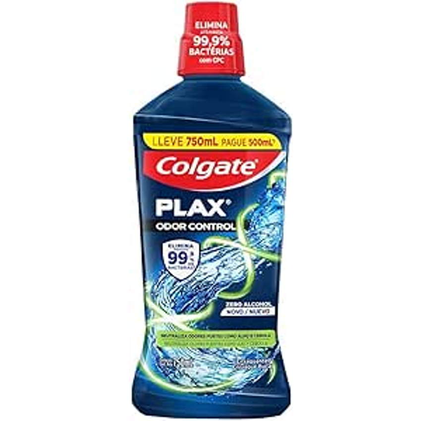 Colgate Plax Odor Control - Enxaguante Bucal, Embalagem Promocional, 750ml