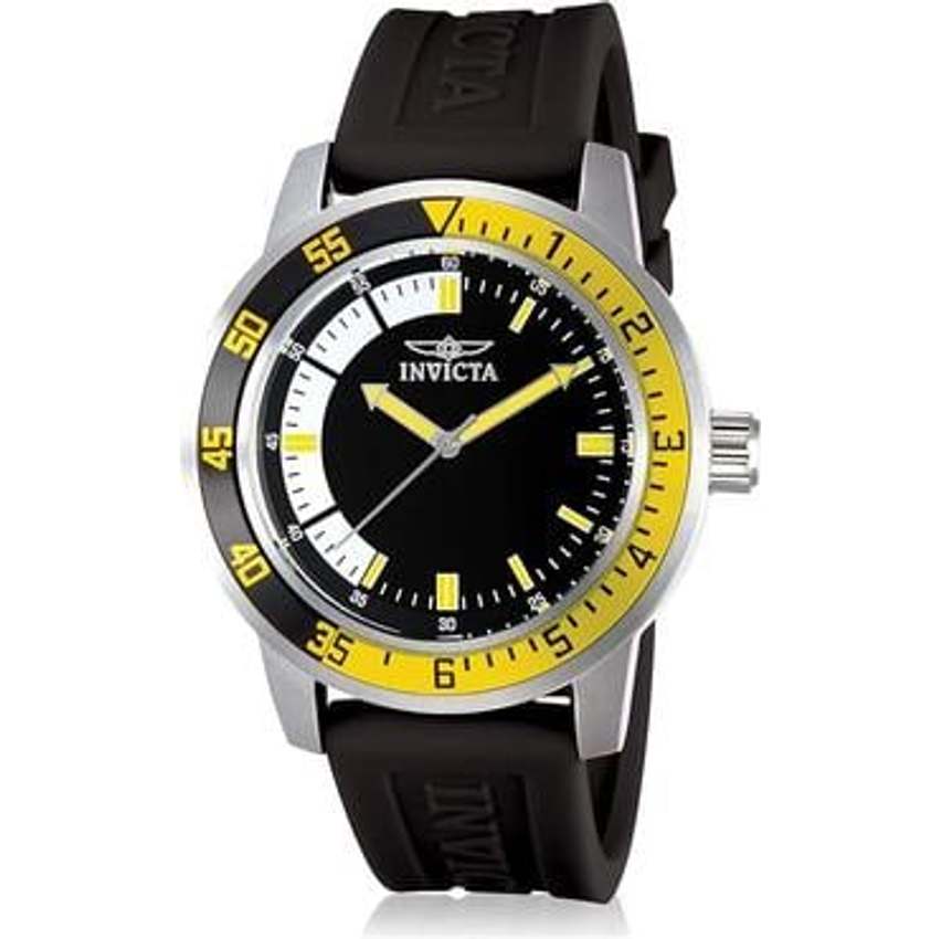 Relógio Masculino Invicta Specialty De Aço Inoxidável, Preto/amarelo, Standard, 12846