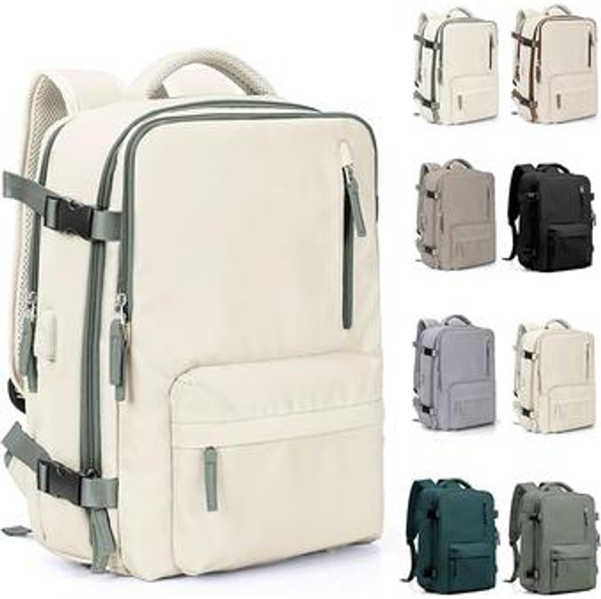 Mochila Executiva de Viagem Grande 40L Impermeável com Porta USB, Mochila Compartimento para Notebook, Mochila Feminina/Masculina Reforçada para Trabalho e viagem – VANOVA