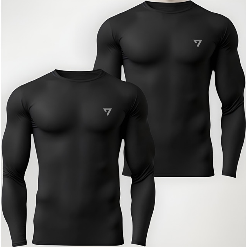 Kit 2 Camisetas Térmicas Masculina Segunda Pele Camisa Uv50