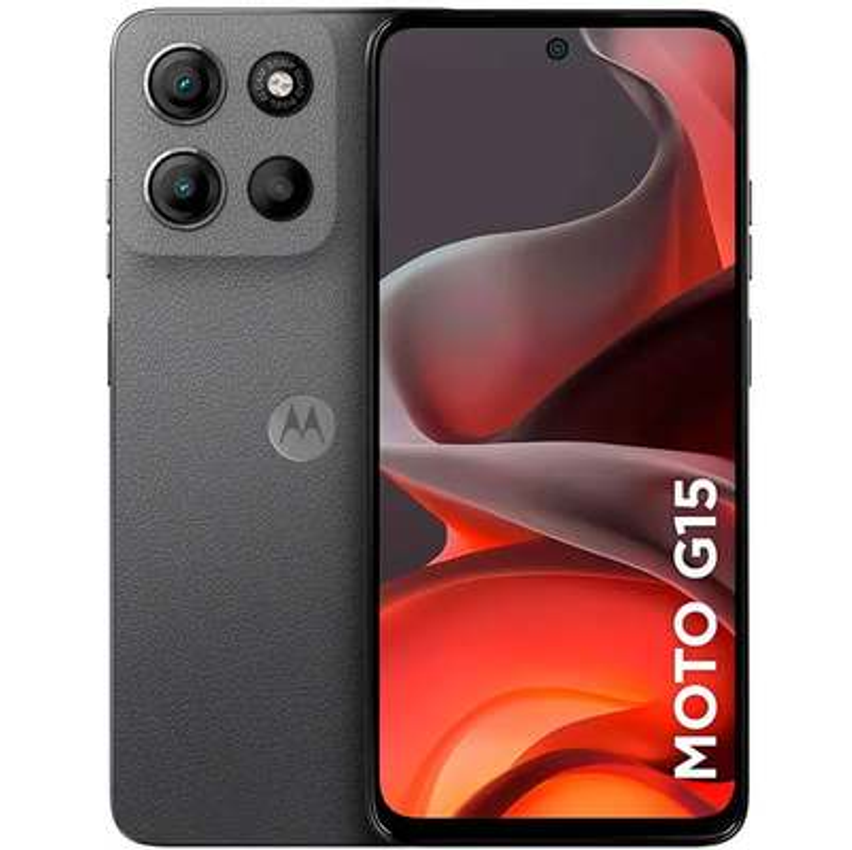 Smartphone Motorola Moto G15 256GB Grafite 4G 4GB RAM 6,7" Câm. Dupla Selfie 8MP