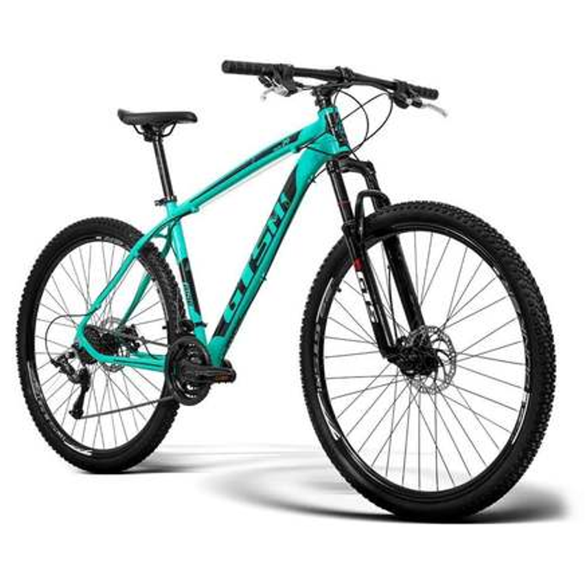 Bicicleta Gts Aro 29 Freio A Disco Câmbio Gtsm1 Tsi 21 Marchas E Amortecedor | Gts M1 Ride New - Verde Água
