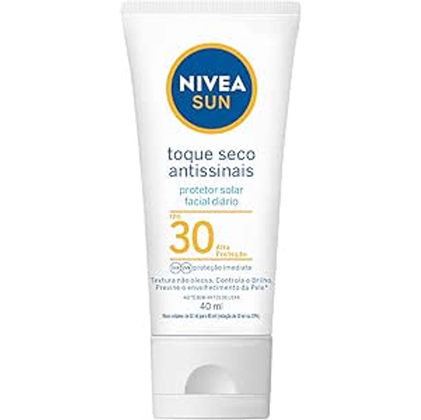 NIVEA SUN Protetor Solar Facial Toque Seco Antissinais FPS30 40ml