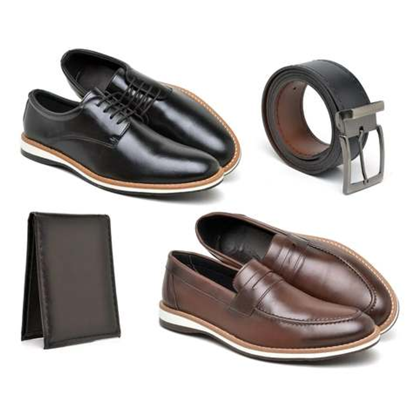 Kit Mocassim Masculino Cinto E Carteira Estilo E Conforto