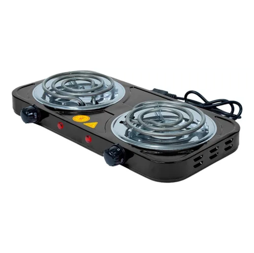 Fogão Cooktop Fogareiro Elétrico 2 Boca Portátil 2500 Watts Preto