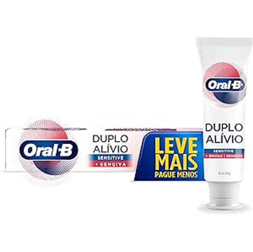 Pasta de Dente Oral-B Duplo Alívio Branco 140 g (Pacote de 1)