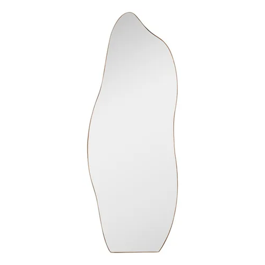 Espelho Do Pinterest Moldura Couro 60x110cm Modelo Flame Cor Da Moldura Caramelo