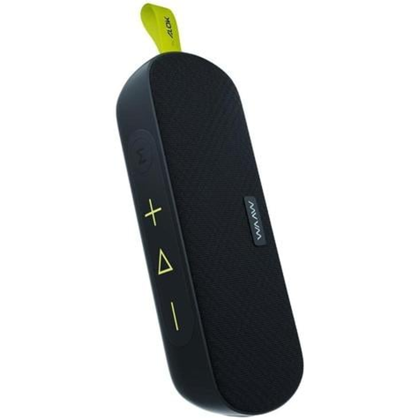 Caixa de Som Bluetooth Portátil 10W WAAW by ALOK US 100SB com Entrada para Cartão de Memória micro SD IPX6 Resistente à Água TWS Hands Free e 10 Horas de Reprodução