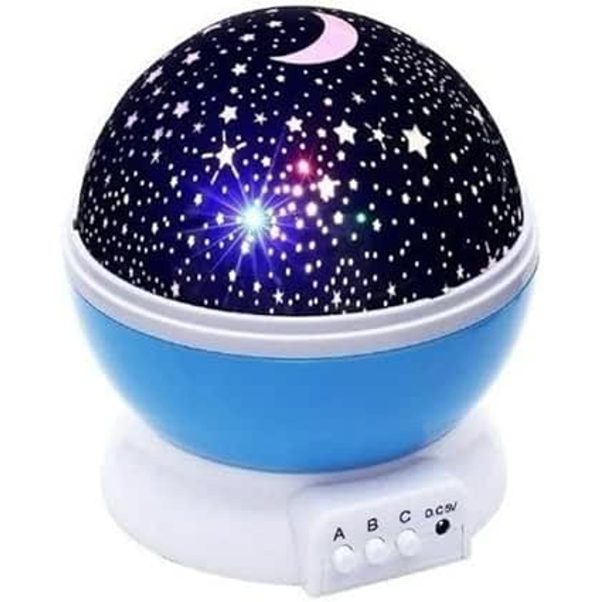 Luminária Abajur Projetor Estrela 360º Projeção de Galáxia e Céu Estrelado para Decoração e Ambiente Relaxante (Azul)