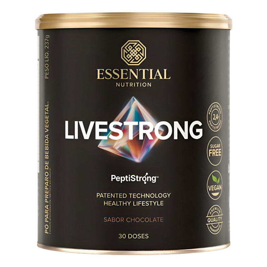 Peptistrong Livestrong (30 Doses)  Essential Nutrition Chocolate