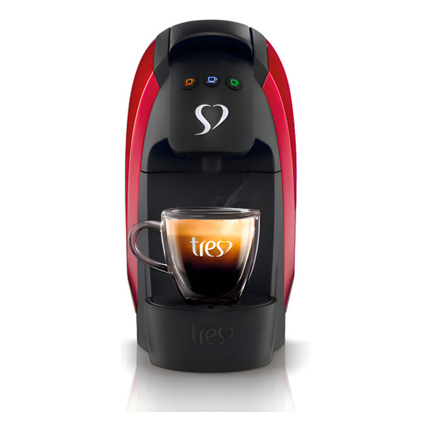 Cafeteira Espresso Luna Vermelha - Tres 3 Corações