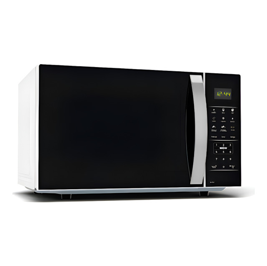 Micro-ondas Britânia Bmo38 33 Litros Limpa Fácil Painel Digital 1400w Branco Com Detalhe Preto