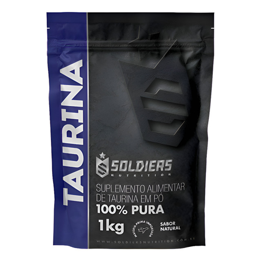 L- Taurina 1kg 100% Pura Importada Soldiers Nutrition Performance Músculo