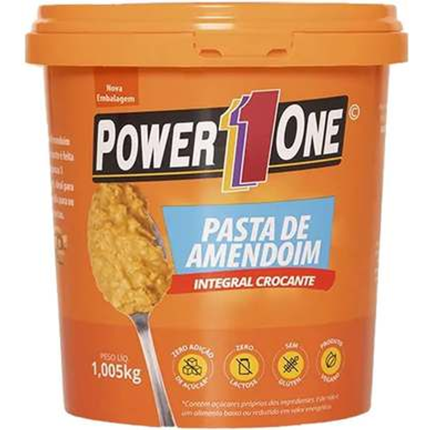 Power One - Pasta de Amendoim Crocante, 1,005kg