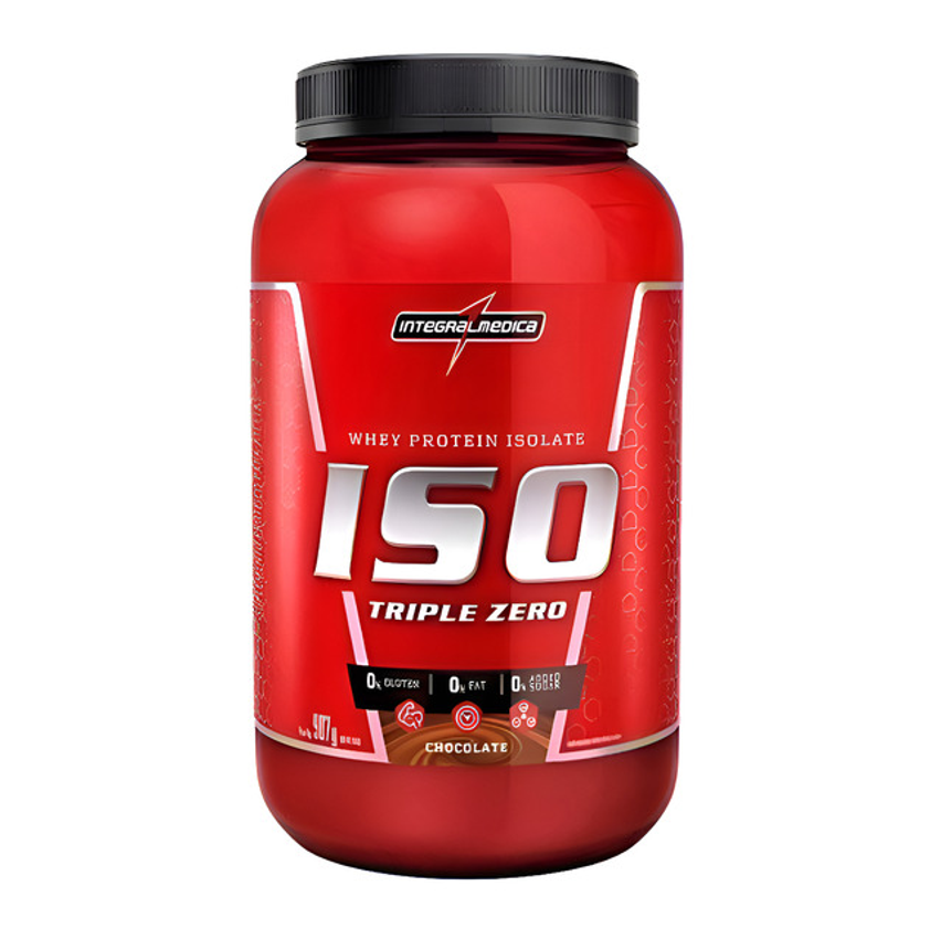 Suplemento Em Pó Integralmédica Iso Triple Zero Sabor Chocolate Em Pote De 907g