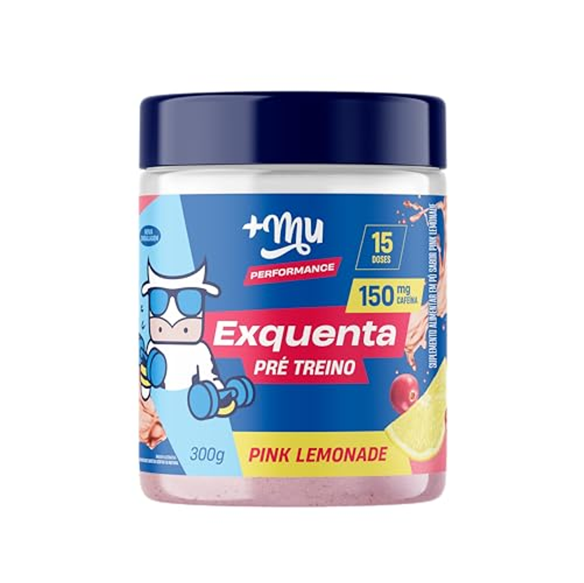 +Mu Pré Treino Exquenta Sabor Pink Lemonade - 300g