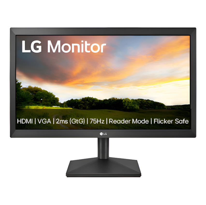 Monitor Pc LG 19.5'' 20mk400h-b Led Hd Hdmi Vga (d-sub) 75hz 2ms(gtg) Ajuste De Inclinação Reader Mode
