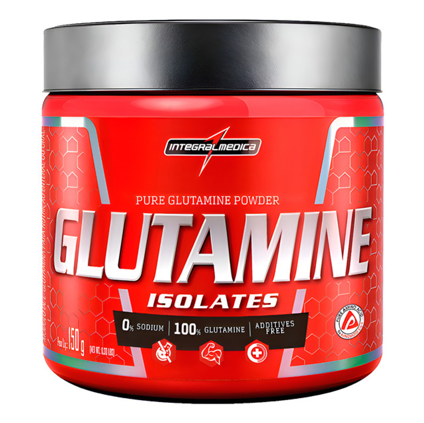 Glutamine L-glutamina Isolada 100% Sem Sabor 150g Integralmédica