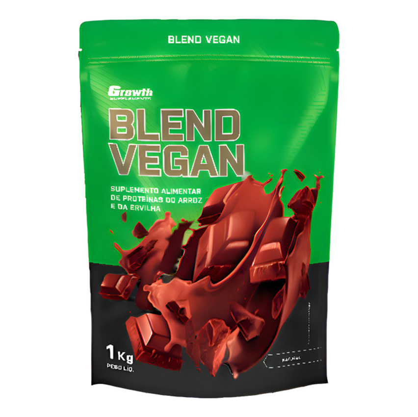 Blend Vegan 1kg (proteína Vegana) - Growth Supplements Sabor Chocolate