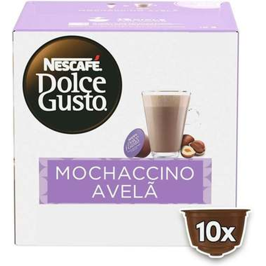 Dolce Gusto Mochaccino Em Cápsula Avelã Nescafé Caixa 170G 10 Unidades