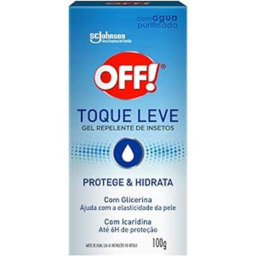 OFF! Repelente Toque Leve Gel, Protege contra Mosquitos, com Icaridina e Glicerina, 100g