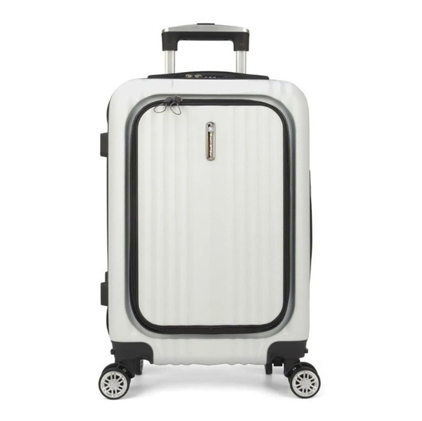 Mala De Viagem Porta Notebook Bordo 360º Cadeado Tsa Argo Cor Branco Polo King