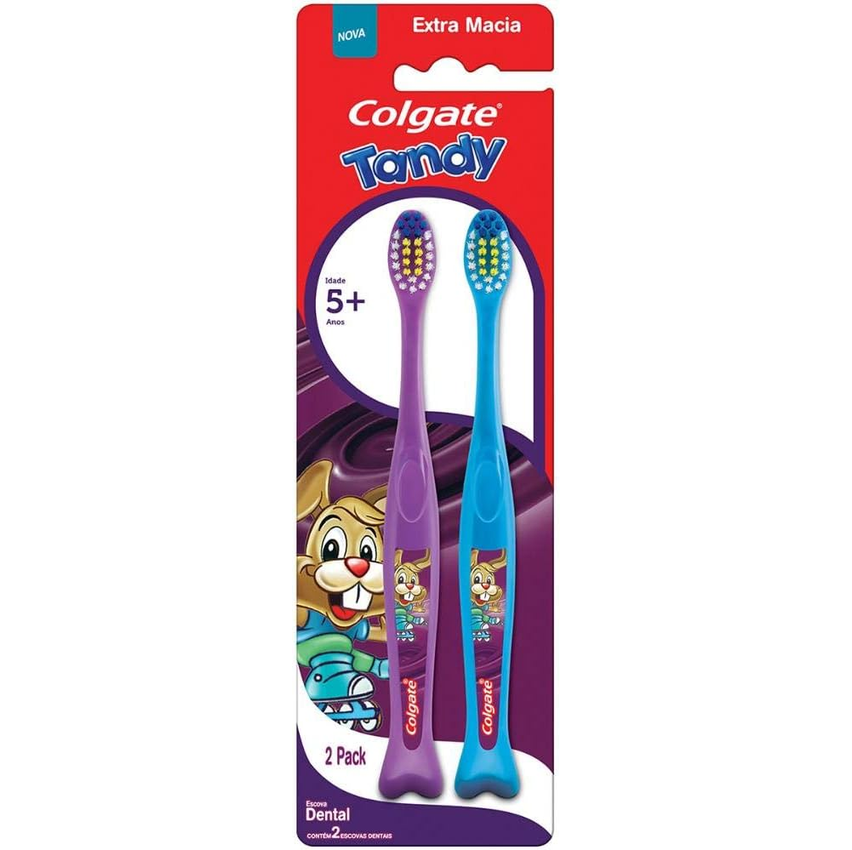 Escova de Dente Infantil Colgate Tandy 2 Unidades, Cores Sortidos