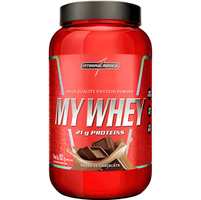 My Whey Shake De Chocolate Pote 900g Integralmédica Chocolate