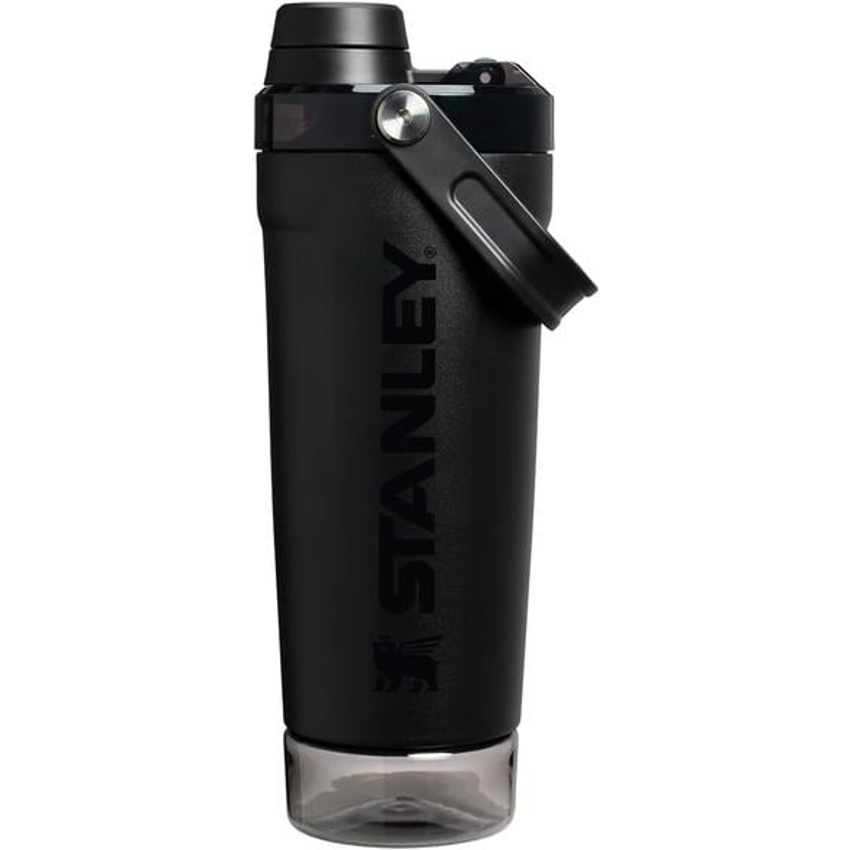 Stanley Garrafa Shaker Activate 591 ml | Copo Shaker de Aço Inoxidável com Isolamento à Prova de Vazamentos | Armazenamento na Base e Tampa de Fluxo Rápido | Shakes de Proteína | Black
