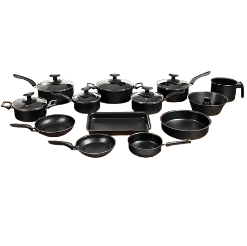 Jogo De Panelas De Cozinha Imperial Antiaderente Super 13 Peças Preto