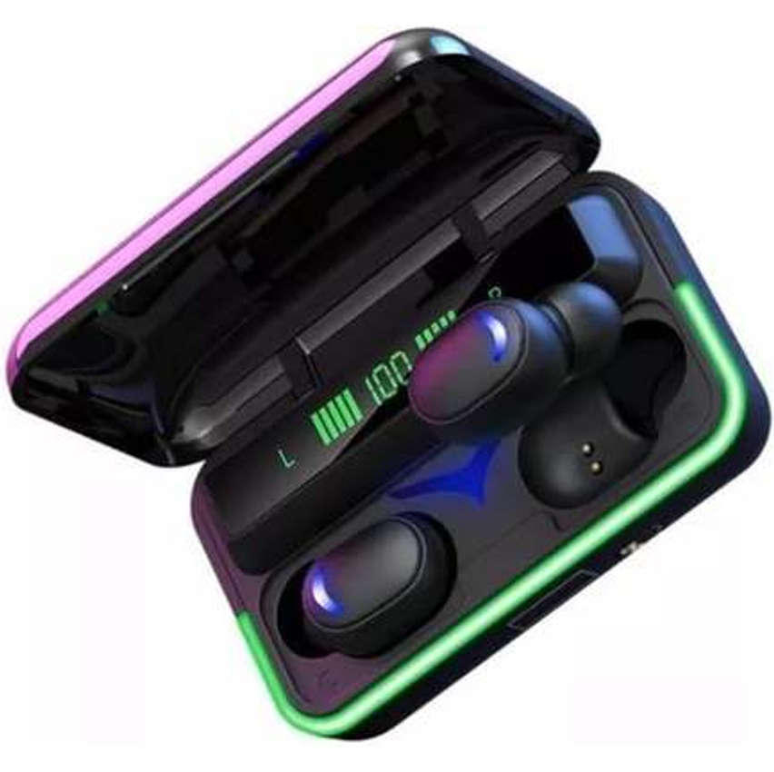 Fones De Ouvido Sem Fio Bluetooth, À Prova D'água IPX5, Graves Profundos, Função Power Bank, Visor Digital De Energia, fone de ouvido Gamer, Cancelamento De Ruido, Premium - TYDA