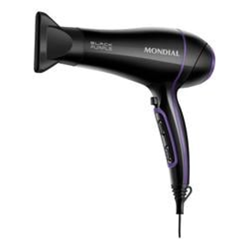 Secador de Cabelos Black Purple Scn-01 2000w Preto Mondial