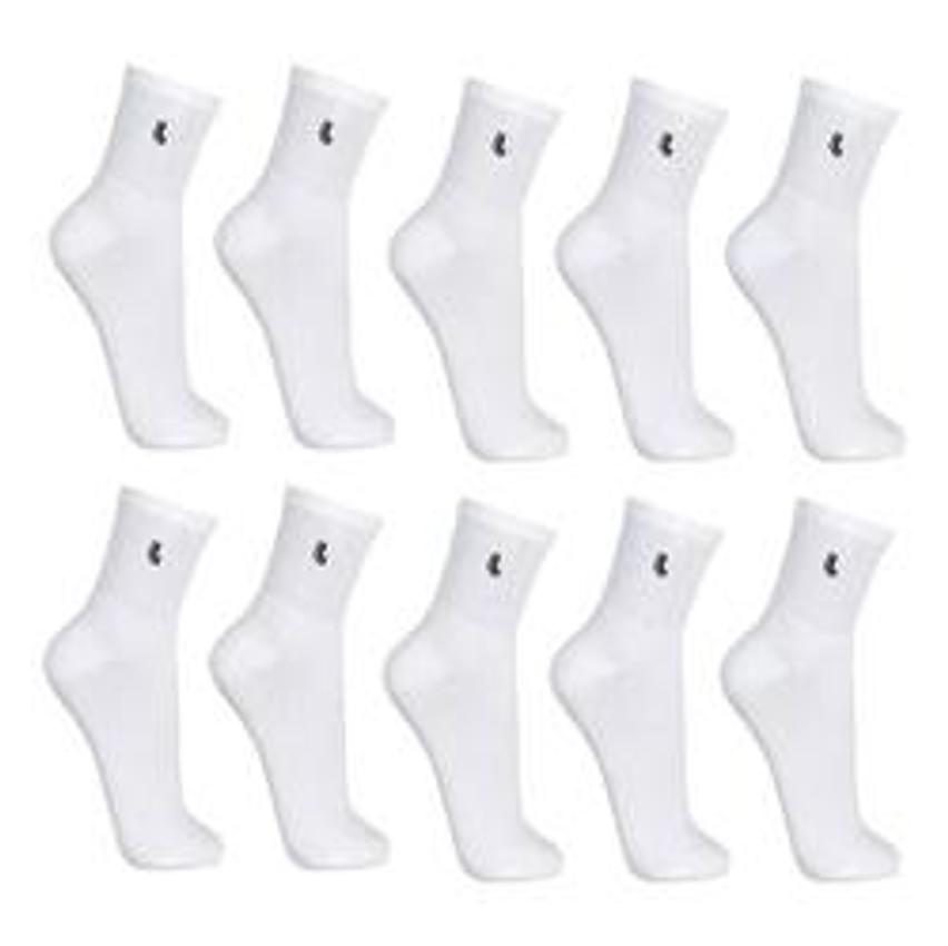 Kit Com 10 Pares De Meia Cano Longo Adulto Lupo