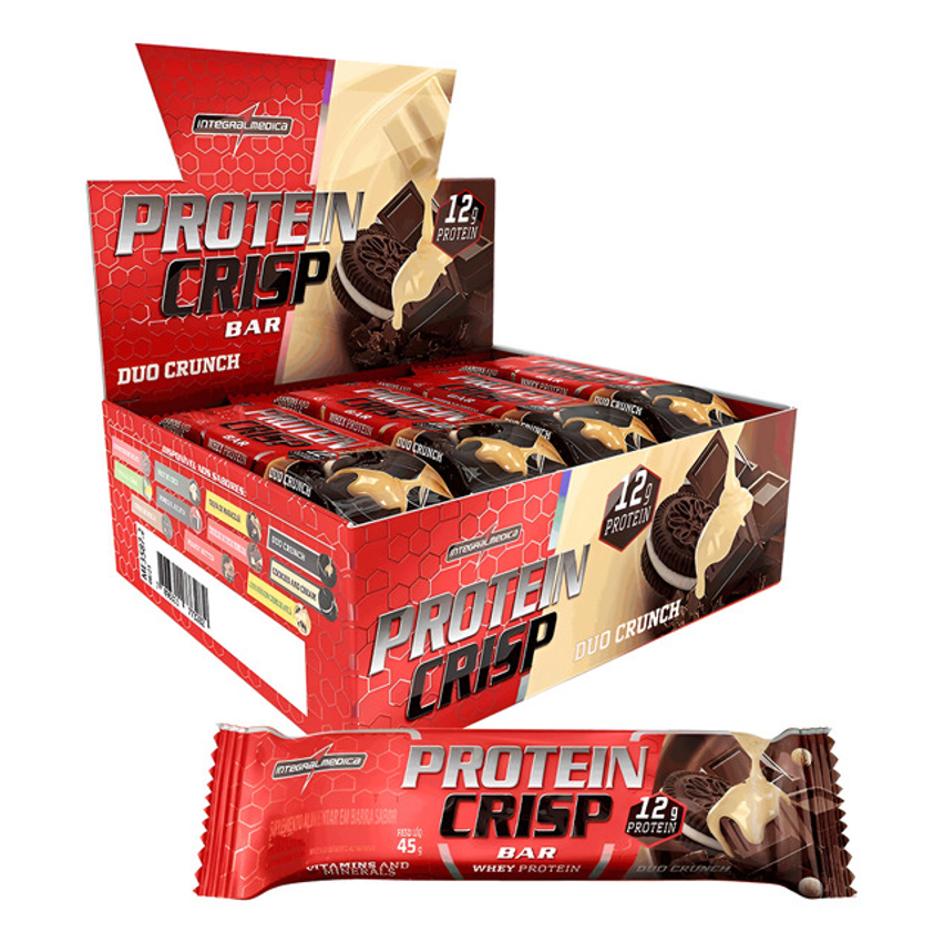 Barra Protein Crisp Bar Caixa C/ 12 Integralmedica