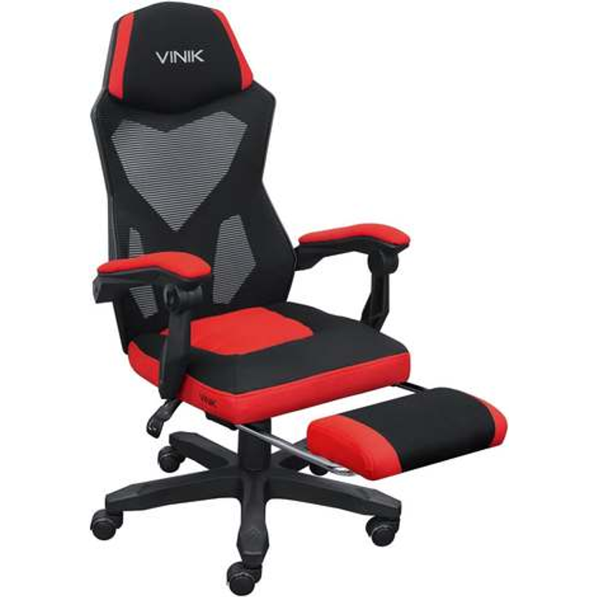 Cadeira Gamer Rocket Preta Com Vermelho – Cgr10pvm – Vinik, Preta E Vermelha