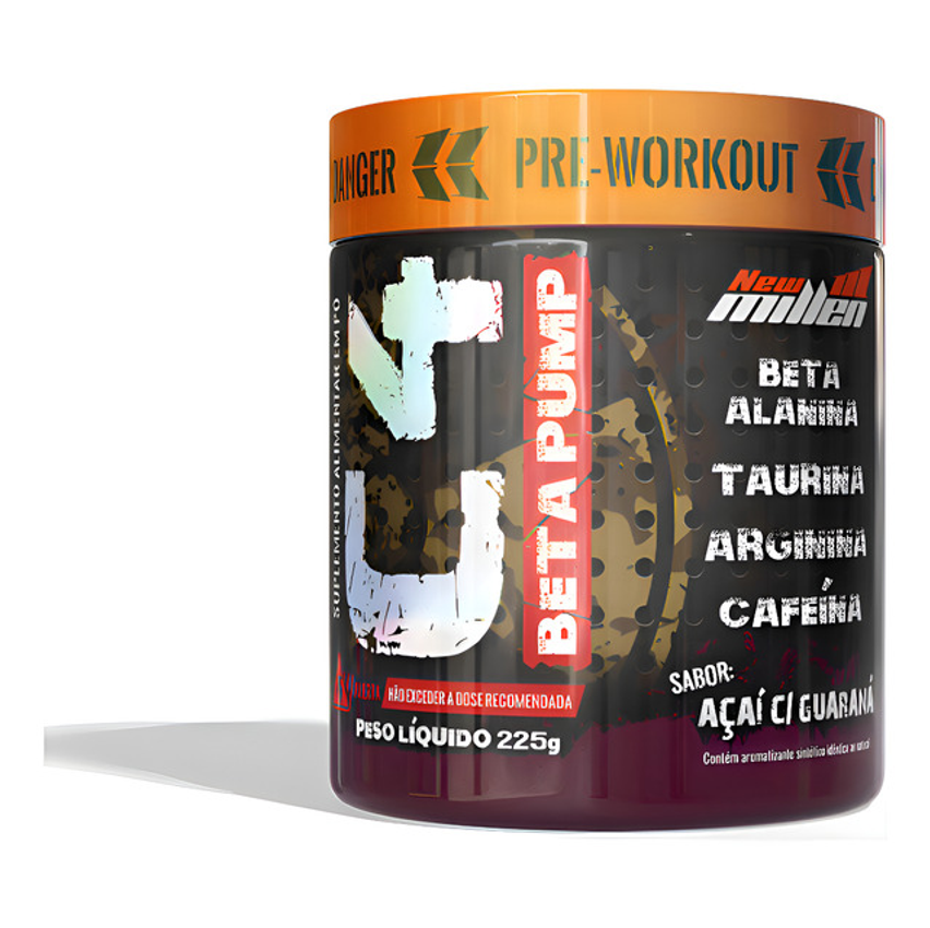 C4 Beta Pump 225g - New Millen - O Melhor Pré Treino Sabor Açaí Com Guaraná