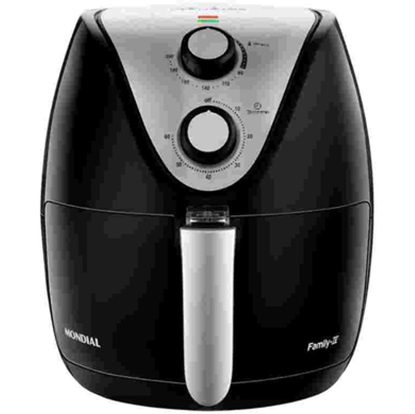 Fritadeira Elétrica Sem Óleo Air Fryer Mondial AF-30 Family Inox IV 3,5l – Preta