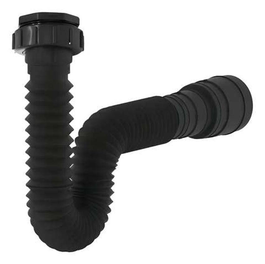 Sifão Sanfonado Universal Linha Black 70cm Paradise Cor Preto