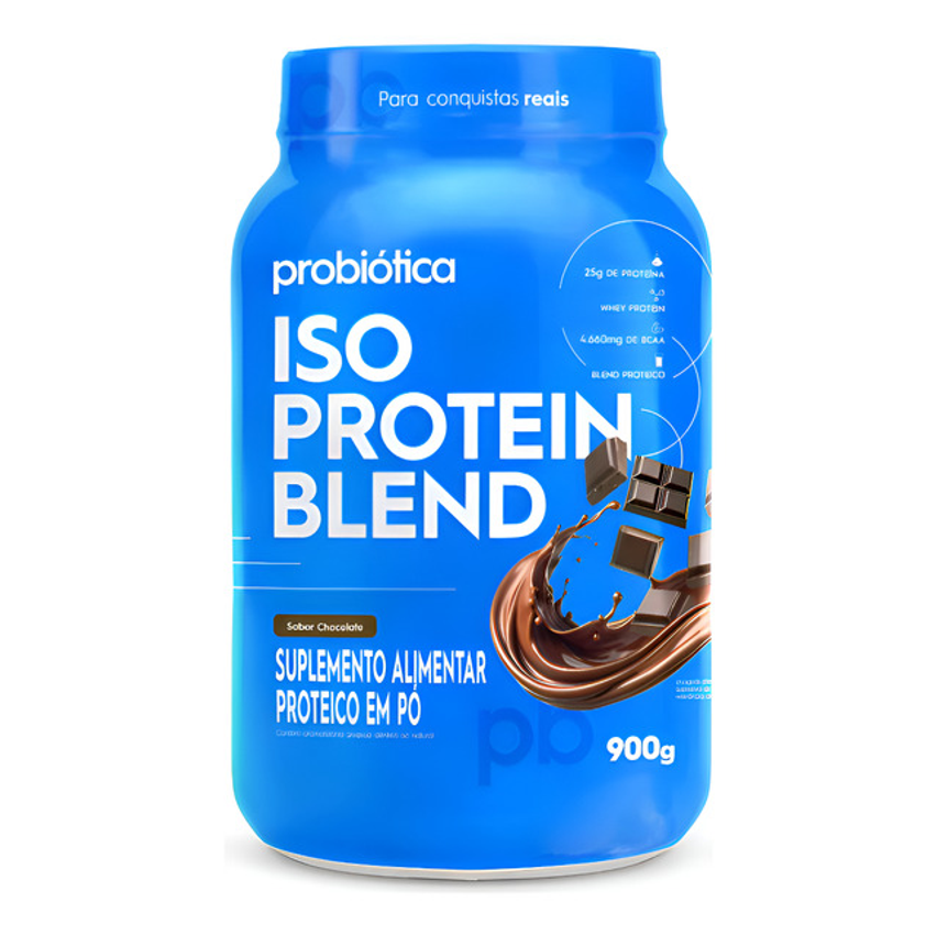Suplemento Academia Whey Iso Protein Blend Probiótica Sabor Chocolate