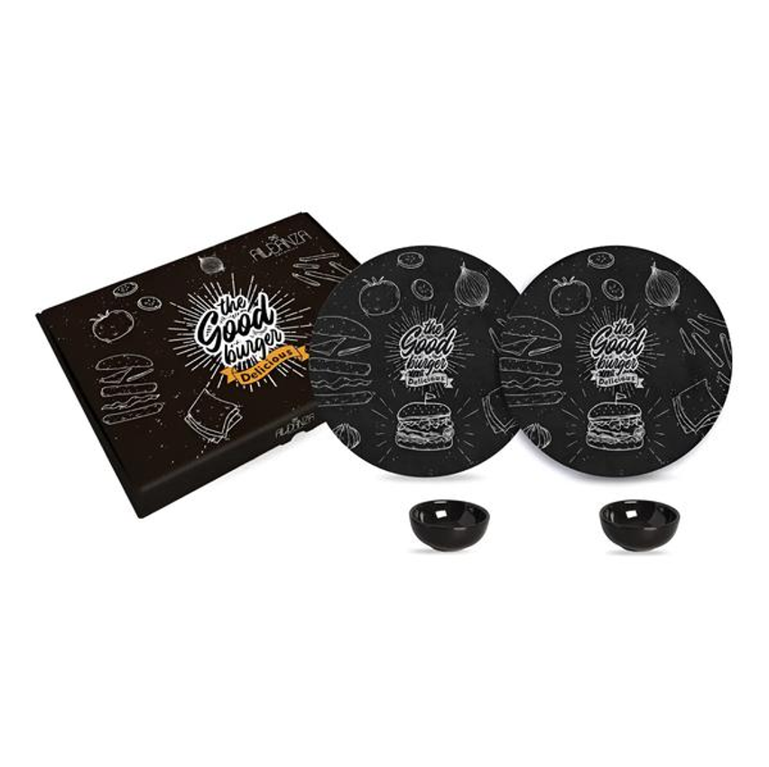 Kit Colecionável A 4 peças c/Mini Molheira - Burger Black Collection - Alleanza