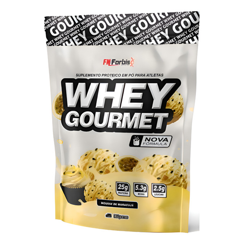 Whey Protein Gourmet Refil 900 G - Fn Forbis - Proteina Sabor Mousse De Maracujá
