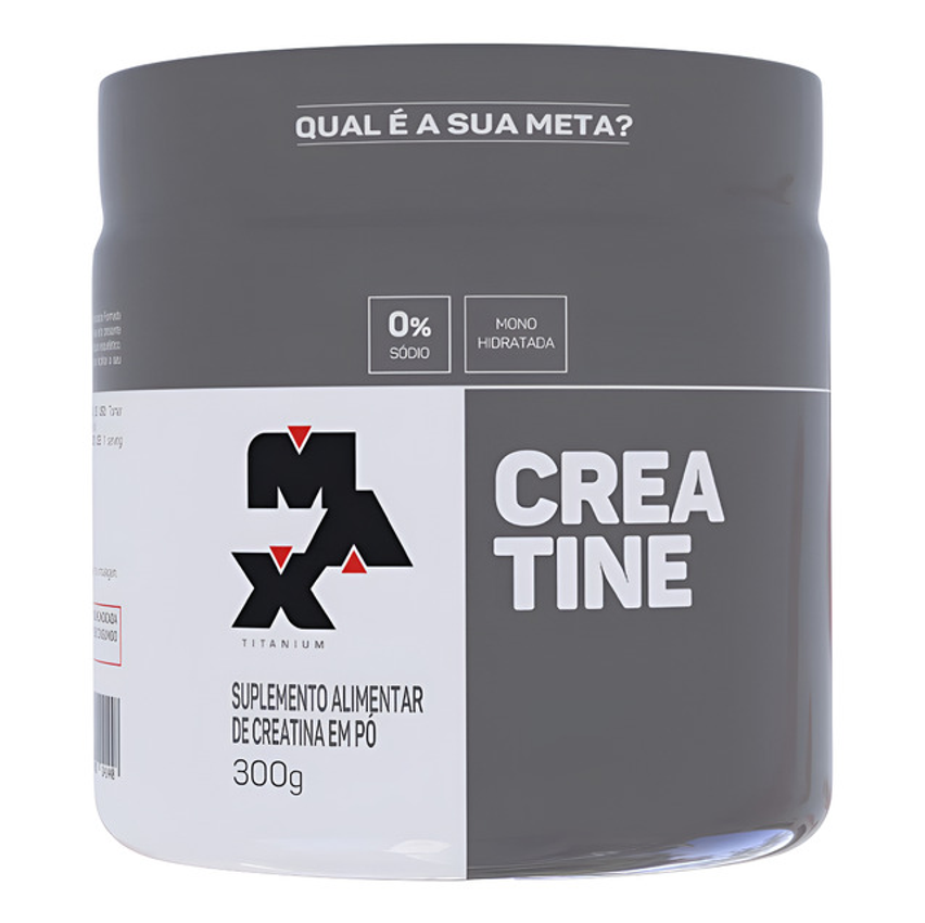 Creatina Max Titanium Monohidratada Em Pó Pote 300g Creatina Po Sem Sabor