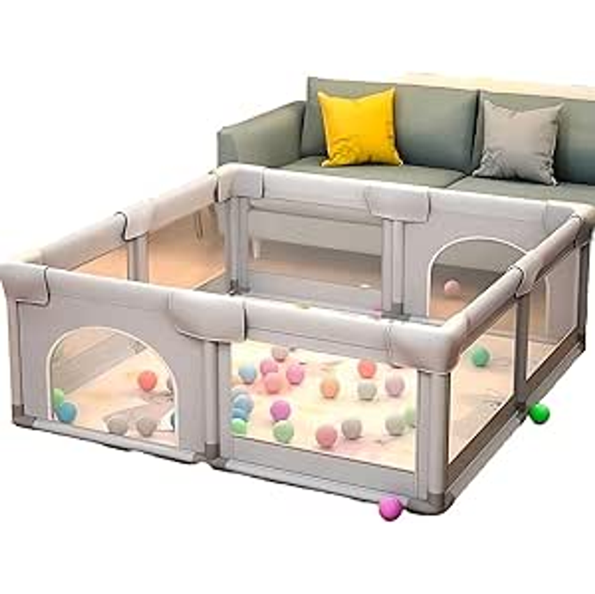 Cercadinho Para Bebês, Playground Infantil, Chiqueirinho. Desmontável, Super Resistente. Com Proteção para seu Bebê (Com Bolsa Para Transporte)