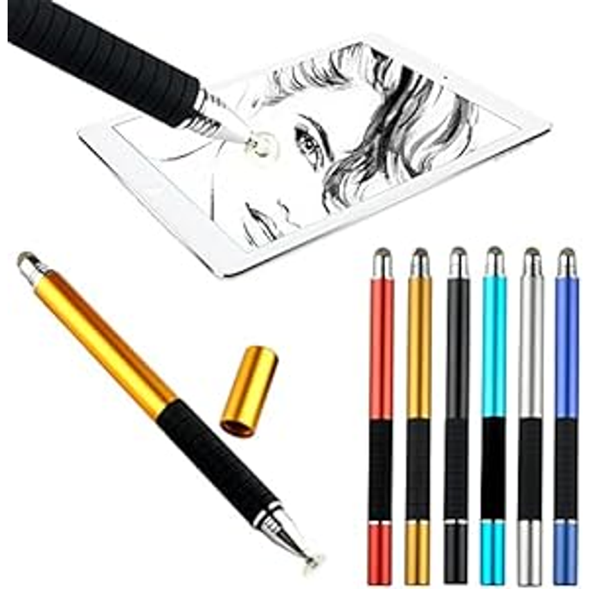 Caneta Stylus Ponta Fina 2 em 1 Tela Touch Screen Smartphone Tablet Ultrabook Universal (Preto)