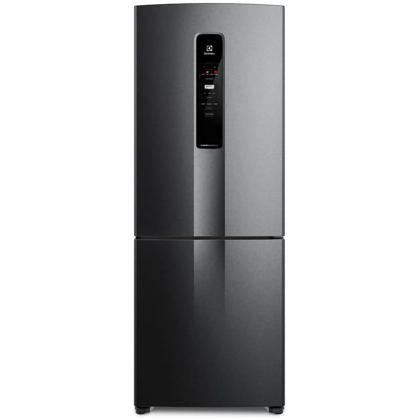 Geladeira Electrolux Frost Free 490l Efficient Com Autosense Inverse Black Inox Look (ib7b) 220v