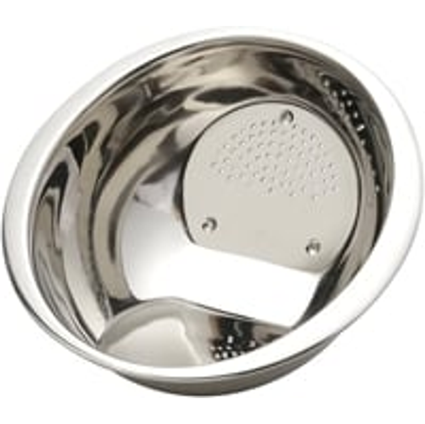 Escorredor de Arroz de Aço Inox Prime Lyor Prata 25Cm